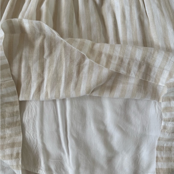 Abercrombie White and Beige Striped Dress - Picture 2 of 10